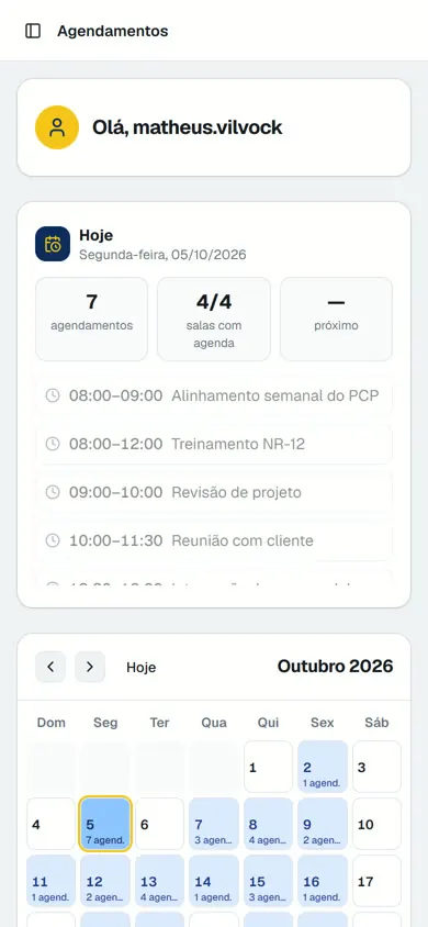 O Agendamentos no celular